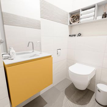waschtisch set gäste wc OLAN 60 cm gelb FK75342555