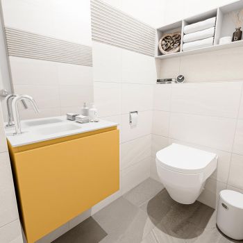 waschtisch set gäste wc OLAN 60 cm gelb FK75342557