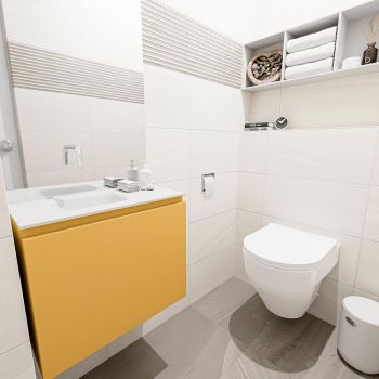 waschtisch set gäste wc OLAN 60 cm gelb FK75342558