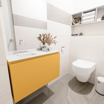 waschtisch set gäste wc OLAN 80 cm gelb FK75342564