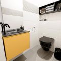 waschtisch set gäste wc OLAN 60 cm gelb FK75342905