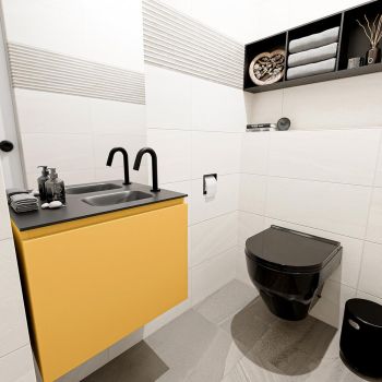 waschtisch set gäste wc OLAN 60 cm gelb FK75342907