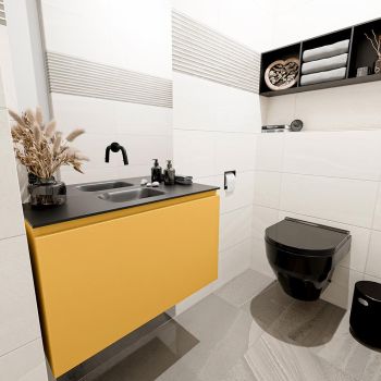 waschtisch set gäste wc OLAN 80 cm gelb FK75342910