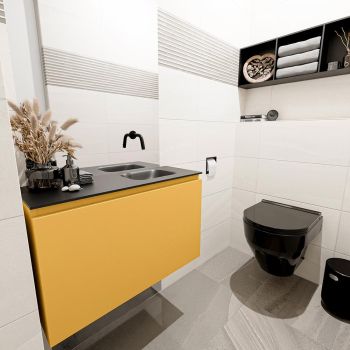 waschtisch set gäste wc OLAN 80 cm gelb FK75342914