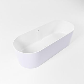 badewanne mineralwerkstoff serie nobel 180 cm außen lavendel innen weiß matt 230 liter