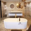 badewanne mineralwerkstoff serie nobel 180 cm außen lavendel innen weiß matt 230 liter
