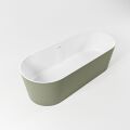 badewanne mineralwerkstoff serie nobel 180 cm außen army grün innen weiß matt 230 liter