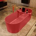 badewanne mineralwerkstoff serie nobel 180 cm rot matt 230 liter