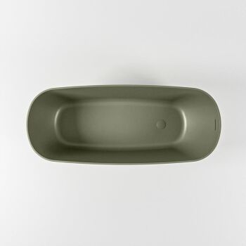 badewanne mineralwerkstoff serie rock 170 cm army grün matt 190 liter