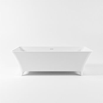 badewanne mineralwerkstoff serie lundy 170 cm weiß matt 201 liter