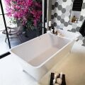 badewanne mineralwerkstoff serie lundy 170 cm weiß matt 201 liter