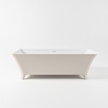 badewanne mineralwerkstoff serie lundy 170 cm außen leinen innen weiß matt 201 liter