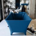 badewanne mineralwerkstoff serie lundy 170 cm blau matt 201 liter
