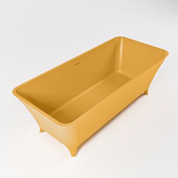 badewanne mineralwerkstoff serie lundy 170 cm gelb matt 201 liter