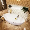 badewanne mineralwerkstoff serie holm 180 cm außen lavendel innen weiß matt 180 liter