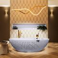 badewanne mineralwerkstoff serie holm 180 cm lavendel matt 180 liter