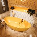 badewanne mineralwerkstoff serie holm 180 cm gelb matt 180 liter