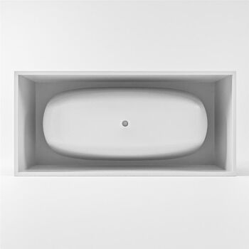 badewanne mineralwerkstoff serie freeze 180 cm außen schwarz innen weiß matt 190 liter