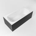 badewanne mineralwerkstoff serie freeze 180 cm außen schwarz innen weiß matt 190 liter