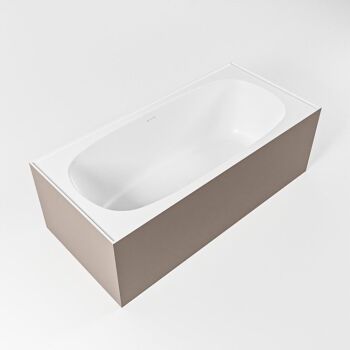 badewanne mineralwerkstoff serie freeze 180 cm außen taupe innen weiß matt 190 liter