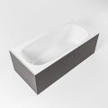 badewanne mineralwerkstoff serie freeze 180 cm außen dunkelgrau innen weiß matt 190 liter