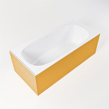 badewanne mineralwerkstoff serie freeze 180 cm außen gelb innen weiß matt 190 liter