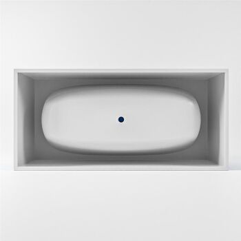 badewanne mineralwerkstoff serie freeze 180 cm blau matt 190 liter