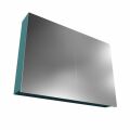 CUBB spiegelschrank 100x70x16cm farbe ozeanblau mit 2 türen