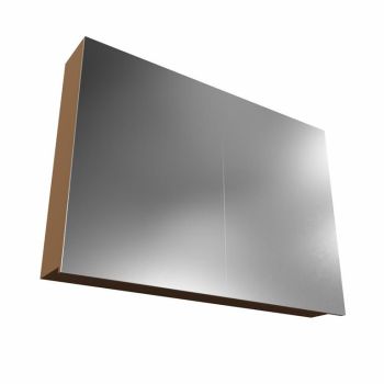 CUBB spiegelschrank 100x70x16cm farbe rost mit 2 türen