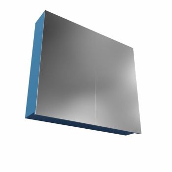 CUBB spiegelschrank 80x70x16cm farbe blau mit 2 türen