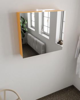 CUBB spiegelschrank 80x70x16cm farbe gelb mit 2 türen