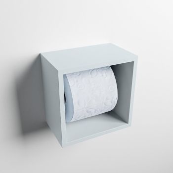 toilettenpapierhalter solid surface würfel babyblau