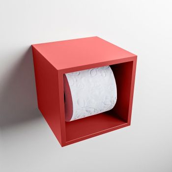 toilettenpapierhalter solid surface w&uuml;rfel rot
