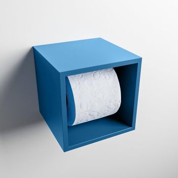 toilettenpapierhalter solid surface w&uuml;rfel blau