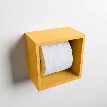 toilettenpapierhalter solid surface w&uuml;rfel gelb