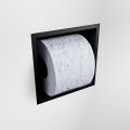 toilettenpapierhalter solid surface halbe würfel schwarz
