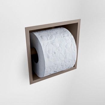 toilettenpapierhalter solid surface halbe w&uuml;rfel taupe