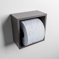 toilettenpapierhalter solid surface halbe würfel dunkelgrau