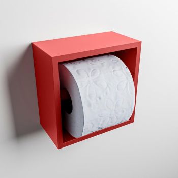 toilettenpapierhalter solid surface halbe w&uuml;rfel rot