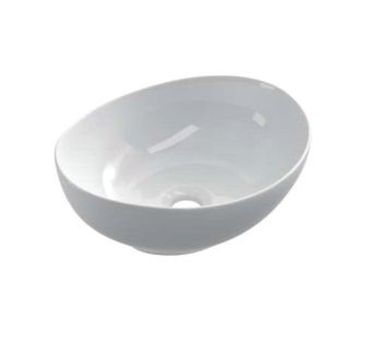 aufsatzwaschbecken oval keramik weiß barco 35x41cm