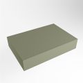 aufsatzplatte l freihängend solid surface 60 cm army grün m49846ar