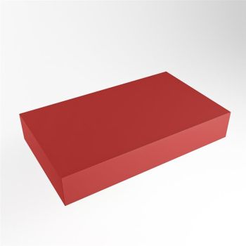 aufsatzplatte l freih&auml;ngend solid surface 70 cm rot...