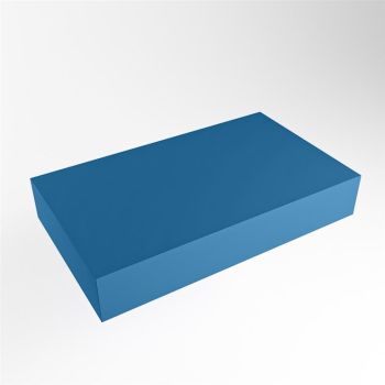 aufsatzplatte l freih&auml;ngend solid surface 70 cm blau...