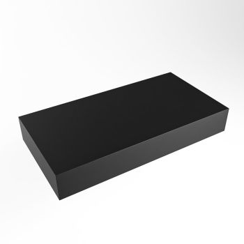 aufsatzplatte l freihängend solid surface 80 cm schwarz m49848ub