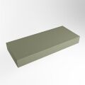 aufsatzplatte l freihängend solid surface 100 cm army grün m49850ar