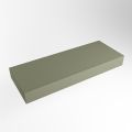 aufsatzplatte l freihängend solid surface 110 cm army grün m49851ar