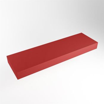 aufsatzplatte l freih&auml;ngend solid surface 140 cm rot...