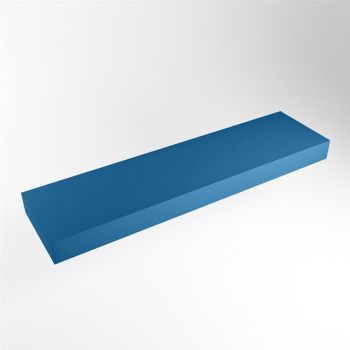 aufsatzplatte l freihängend solid surface 160 cm blau m49856je
