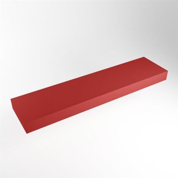 aufsatzplatte l freih&auml;ngend solid surface 170 cm rot...