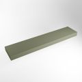 aufsatzplatte l freihängend solid surface 200 cm army grün m49860ar